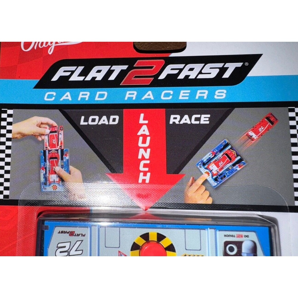 Luki Lab Flat 2 Fast Card Racers Red 72 Transforming Toy Car Launcher F2F-R72-01 - Picture 3 of 7